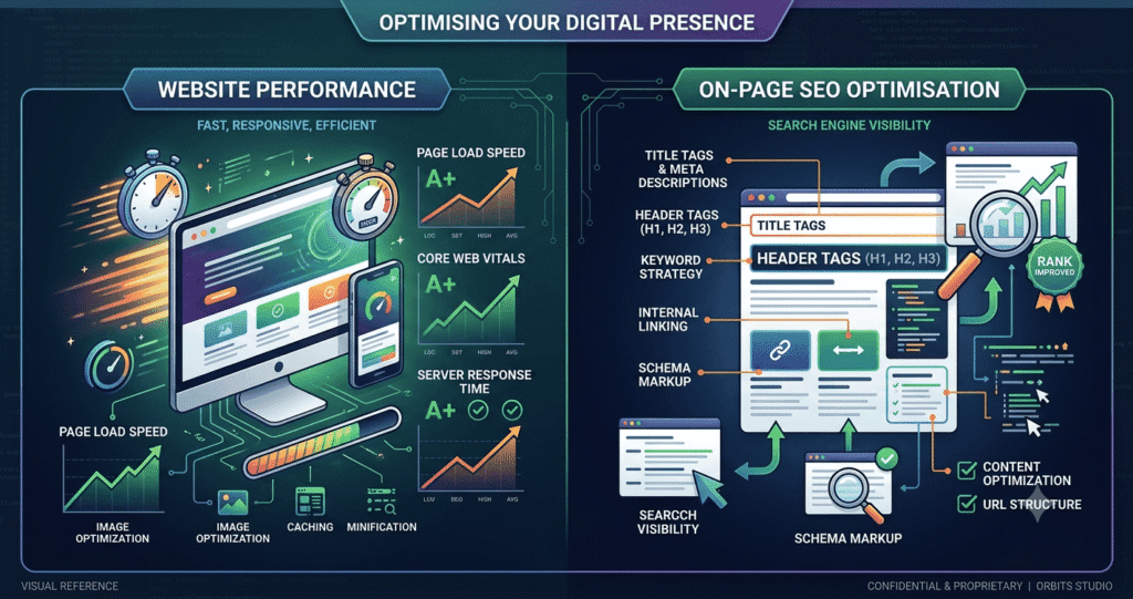 Website performance and on-page SEO optimisation
